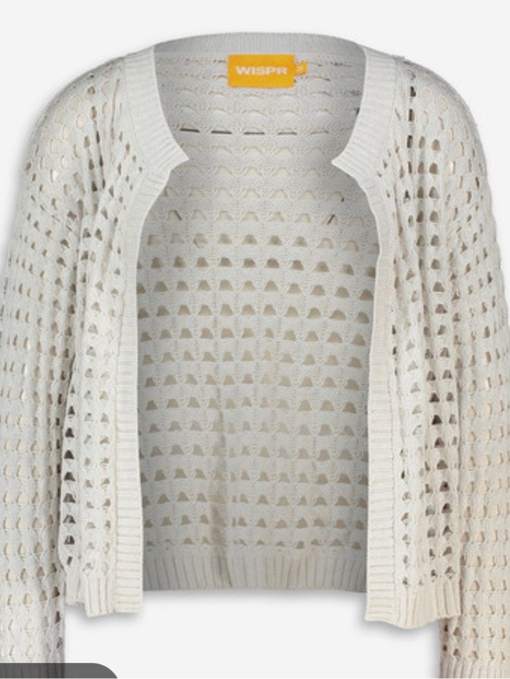 WISPR Open-Knit Cream Cardigan Sweater large nwt